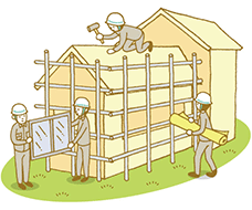 木造住宅充填断熱イメージイラスト